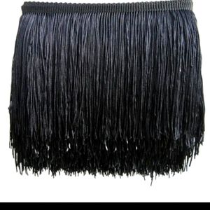 Black 5.5 inch Trim 10 Yards Fringe